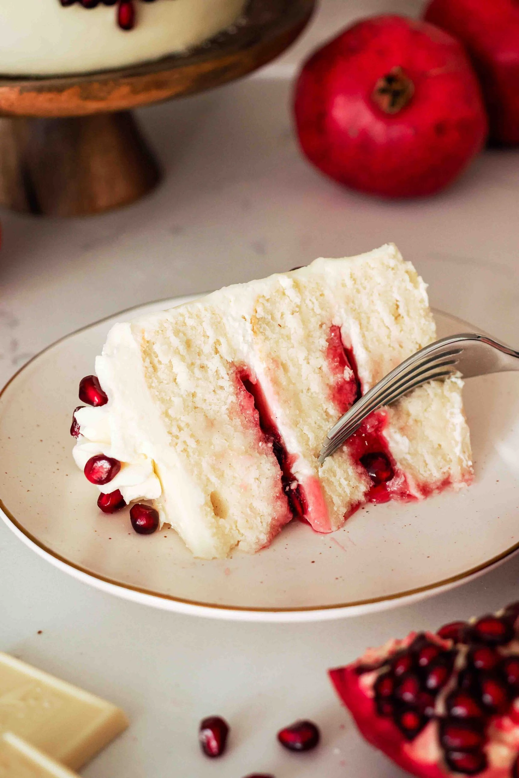 White Chocolate Pomegranate Cheesecake Ingredients